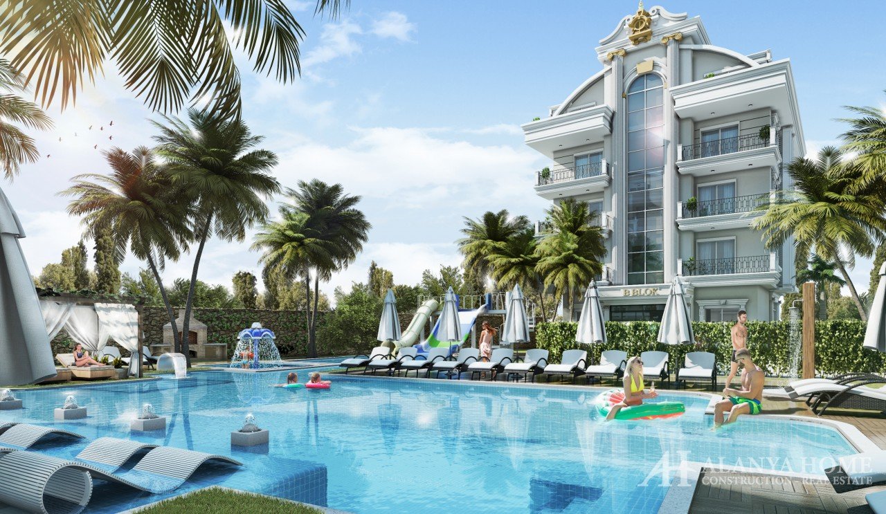 Voyage Garden Оба Алания Анталия Түркияда теңіз көрінісі бар теңіздің жанында құрылыс салушы компани